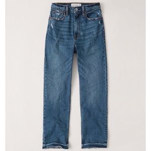 Abercrombie high rise straight leg jeans